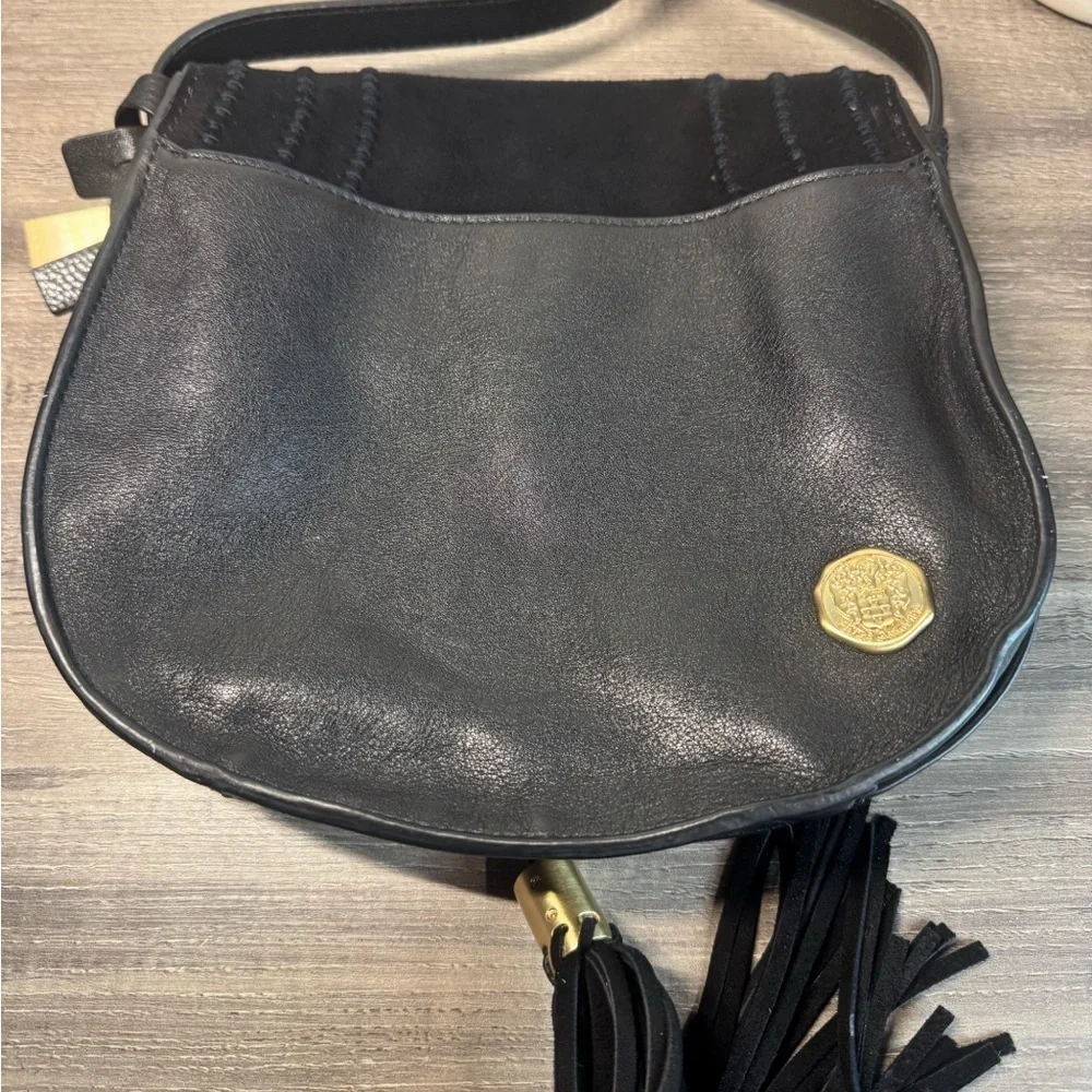 Vince Camuto Izzi Suede Tassel Bag Black IMMACULATE - Picture 5 of 11
